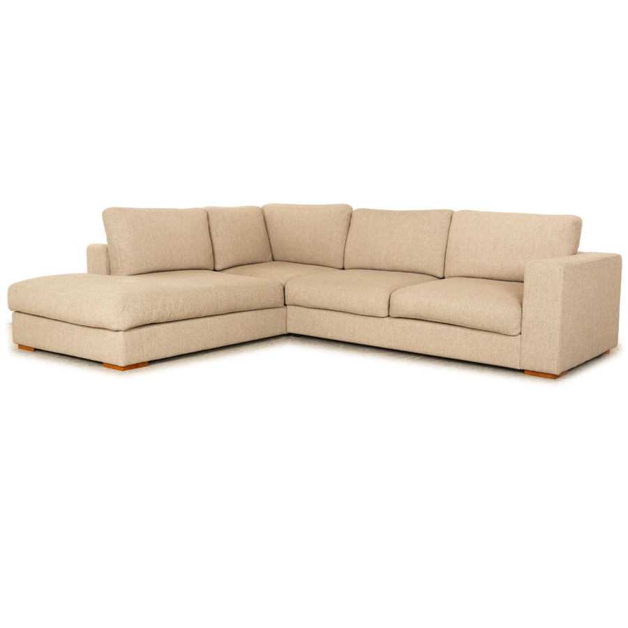 BoConcept Cenova Fabric Corner Sofa Beige Recamiere Left Sofa Couch