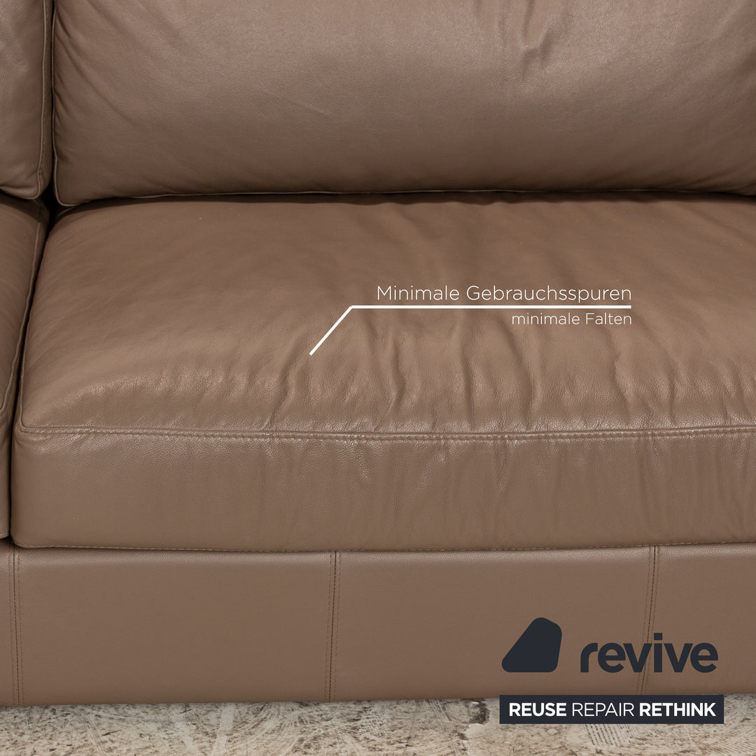 BoConcept Cenova Leather Corner Sofa Brown Sofa Couch