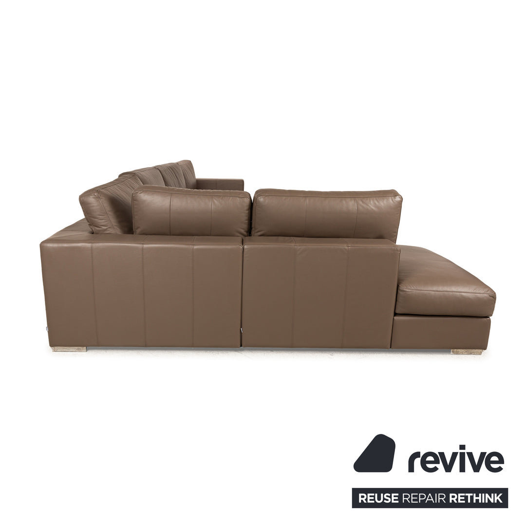 BoConcept Cenova Leather Corner Sofa Brown Sofa Couch