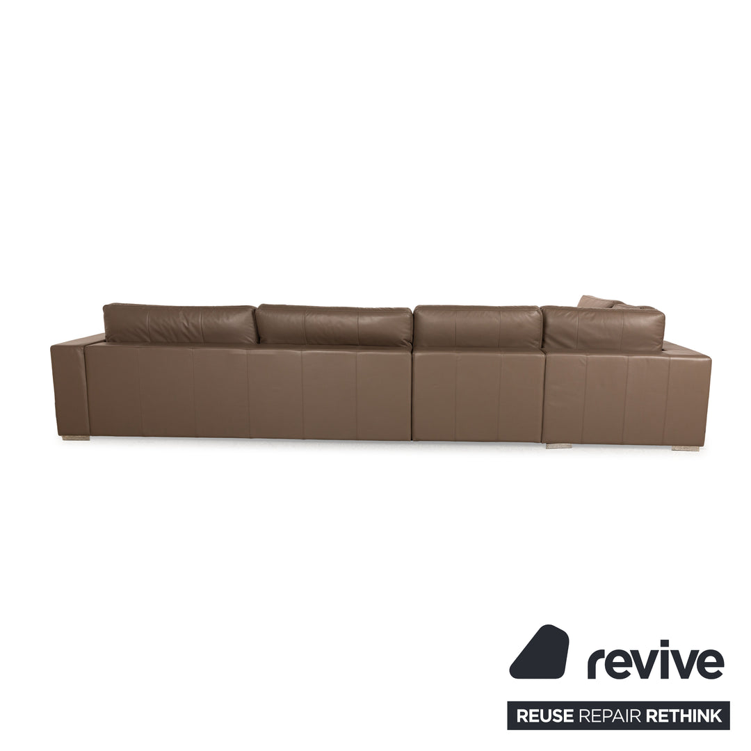 BoConcept Cenova Leather Corner Sofa Brown Sofa Couch