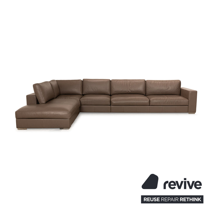 BoConcept Cenova Leather Corner Sofa Brown Sofa Couch
