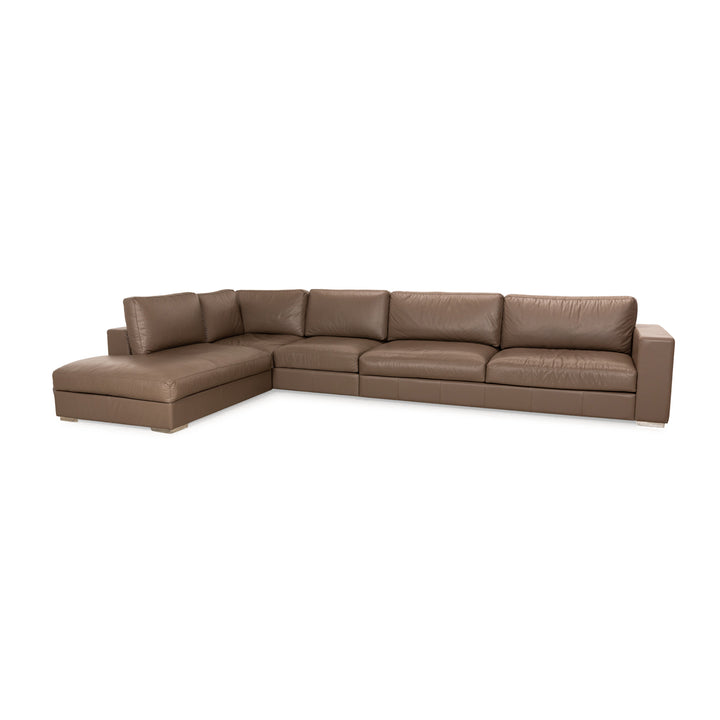 BoConcept Cenova Leather Corner Sofa Brown Sofa Couch