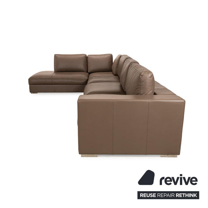 BoConcept Cenova Leather Corner Sofa Brown Sofa Couch
