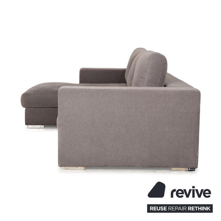 BoConcept Cenova Fabric Corner Sofa Grey Recamiere Left Sofa Couch