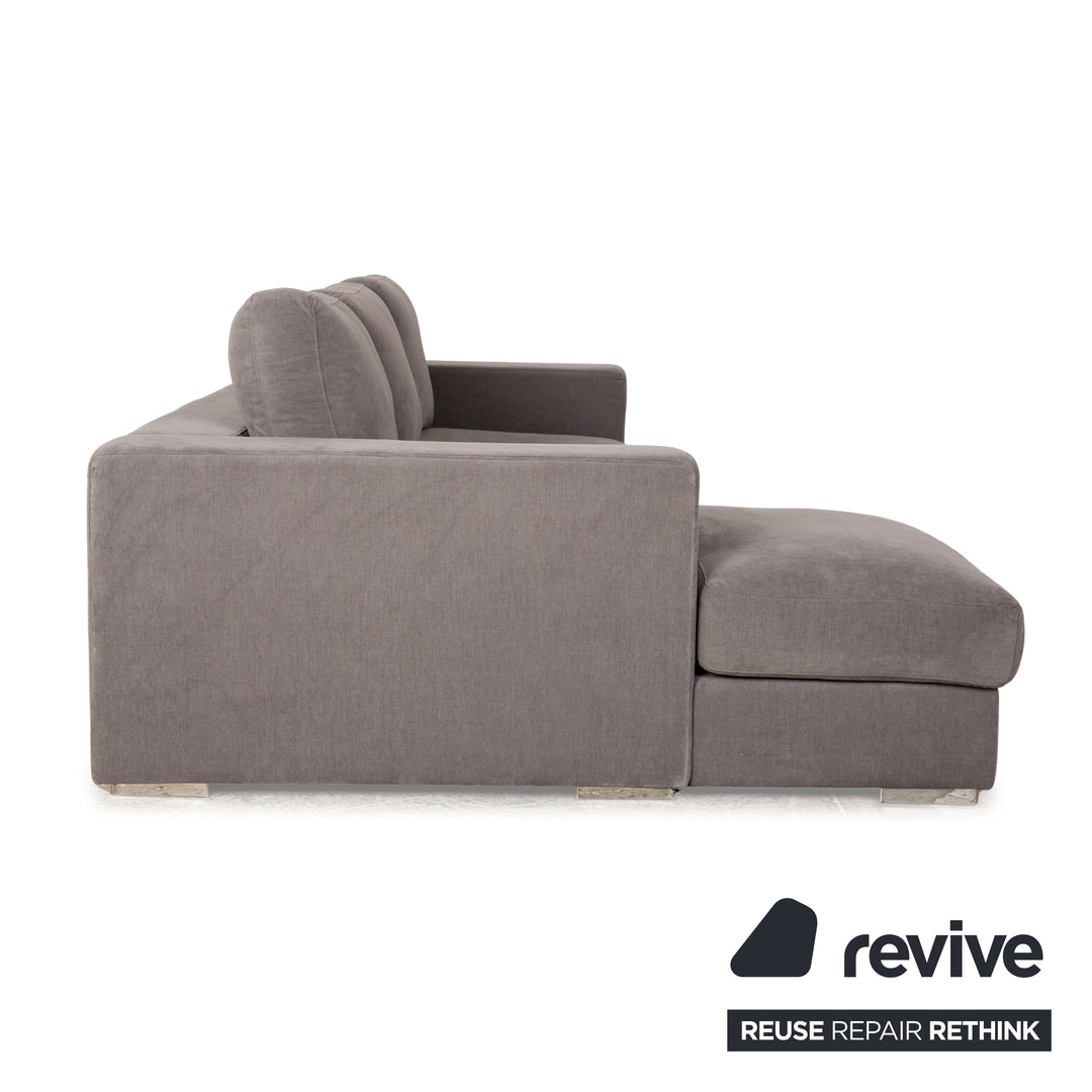 BoConcept Cenova Fabric Corner Sofa Grey Recamiere Left Sofa Couch