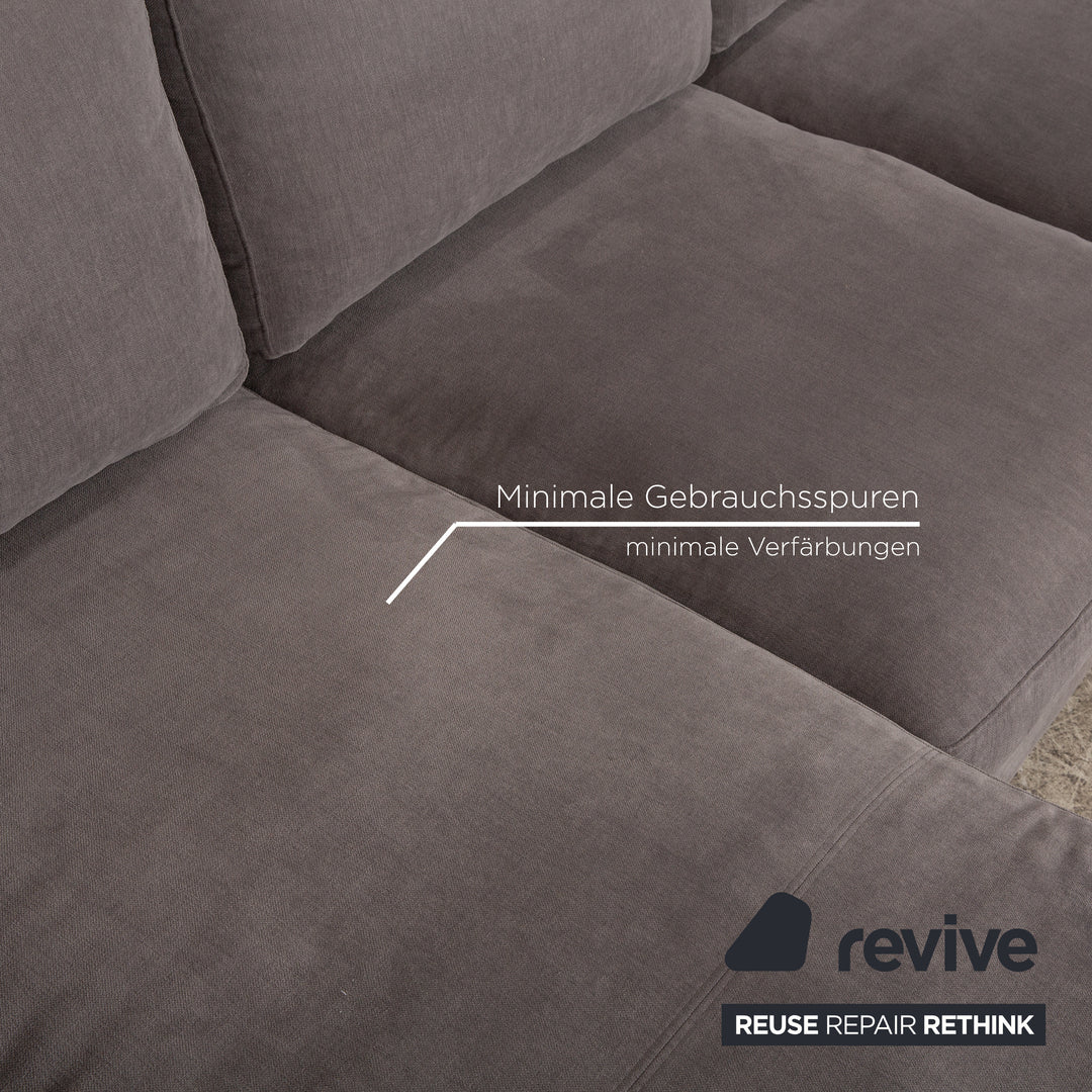 BoConcept Cenova Fabric Corner Sofa Grey Recamiere Left Sofa Couch