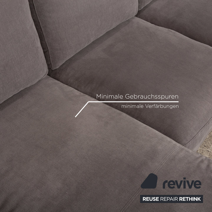 BoConcept Cenova Fabric Corner Sofa Grey Recamiere Left Sofa Couch