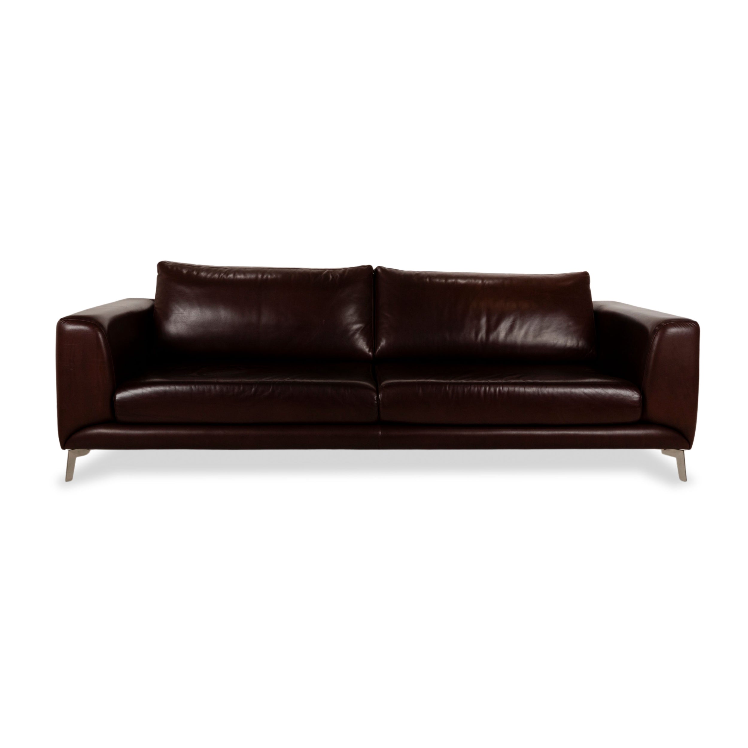 BoConcept Fargo Leder Viersitzer Dunkellila Sofa Couch