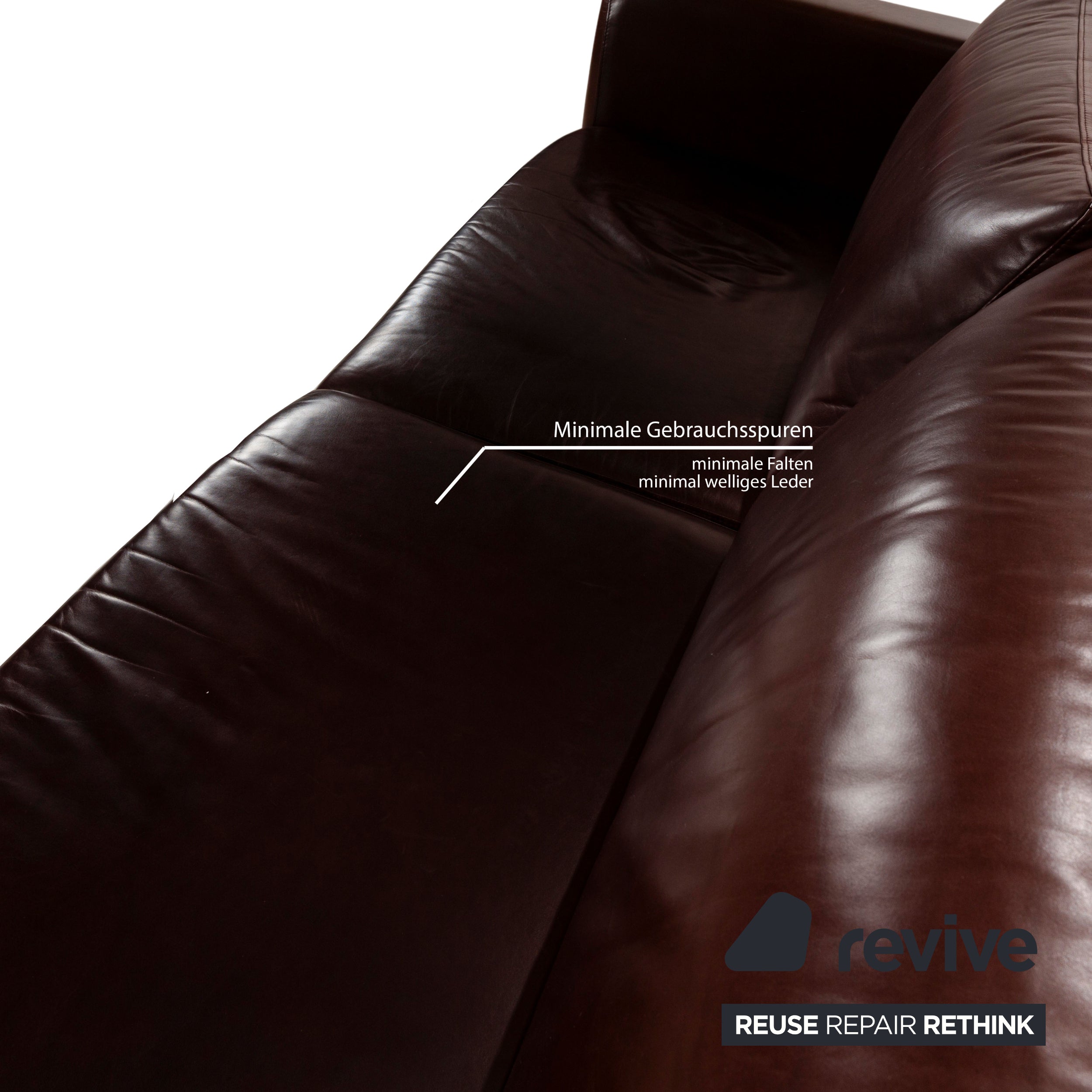 BoConcept Fargo Leder Viersitzer Dunkellila Sofa Couch