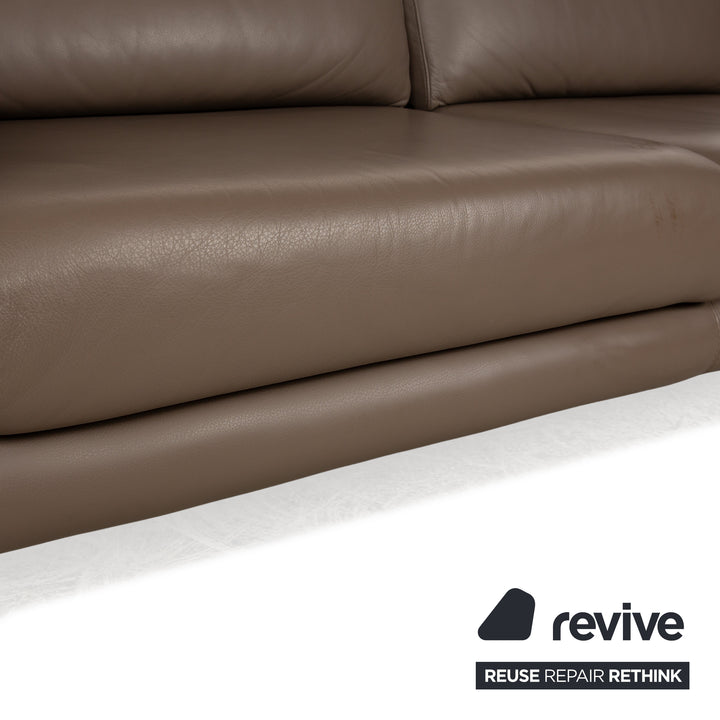 BoConcept Fargo Leather Two Seater Brown Sofa Couch