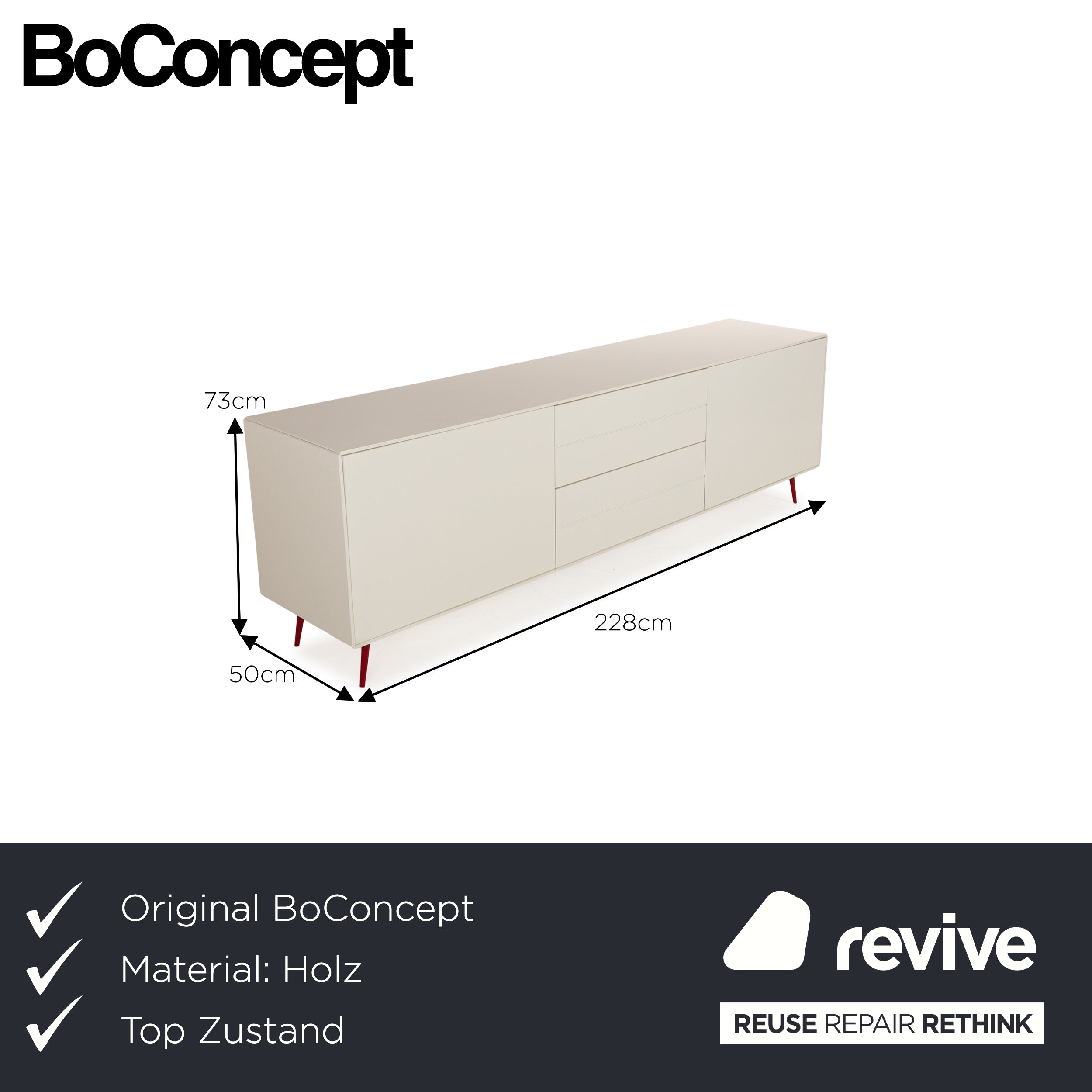 BoConcept Sideboard Fermo Weiß Holz - 2. Hand - Revive.de