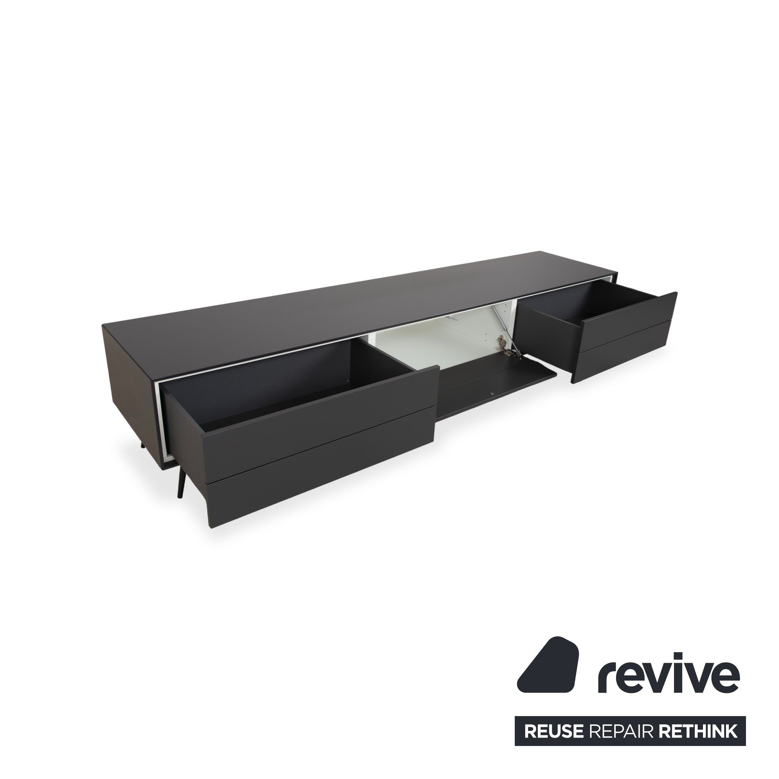 BoConcept Fermo Sideboard Wood Dark Gray Anthracite