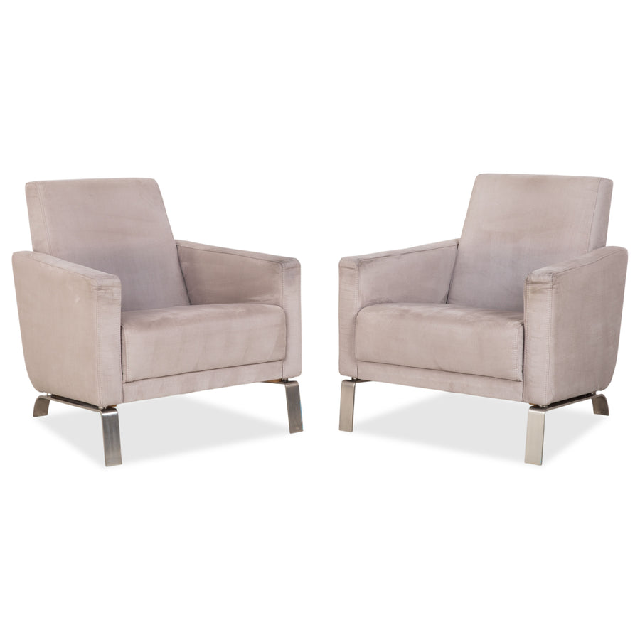 BoConcept Fly 2x Stoff Sessel Creme Beige Sofa Couch