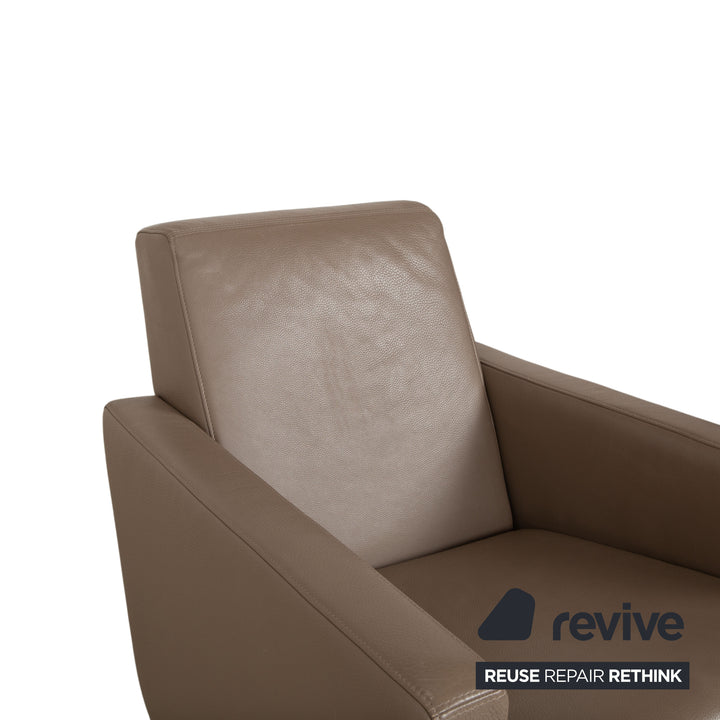BoConcept Fly leather armchair brown taupe