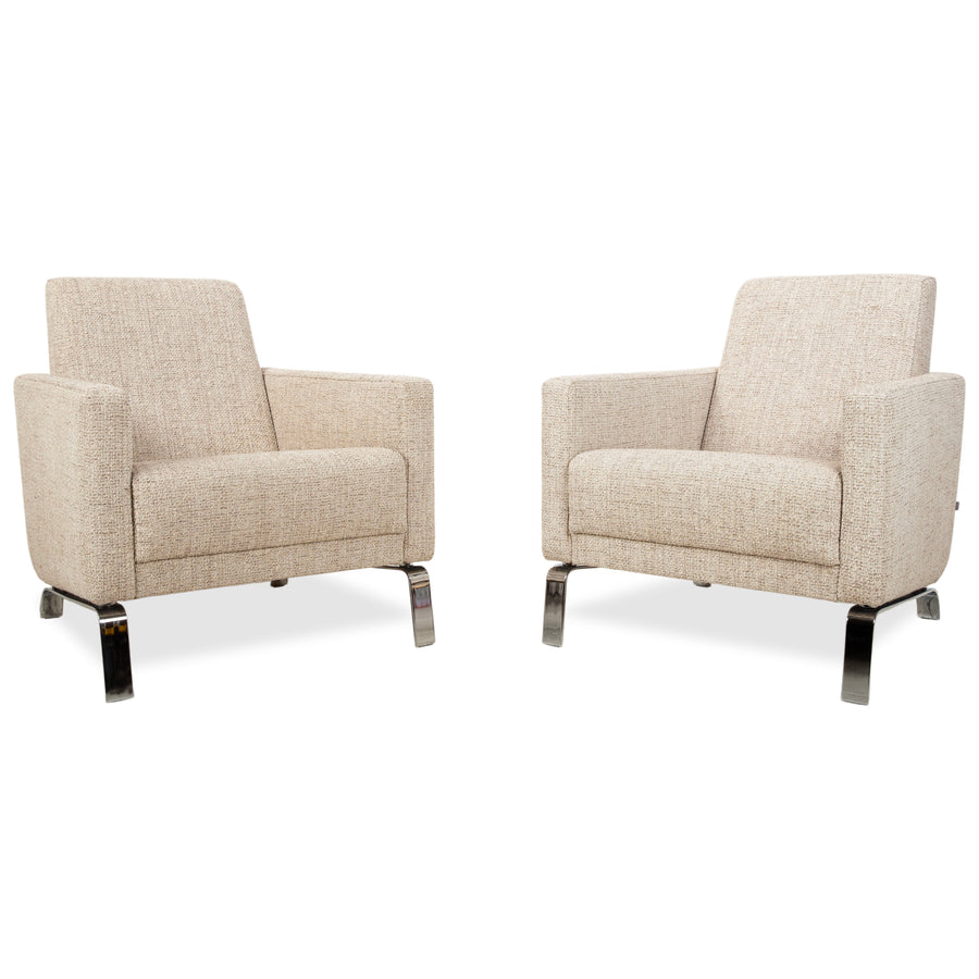 BoConcept Fly Stoff 2x Sessel Creme Beige Grau