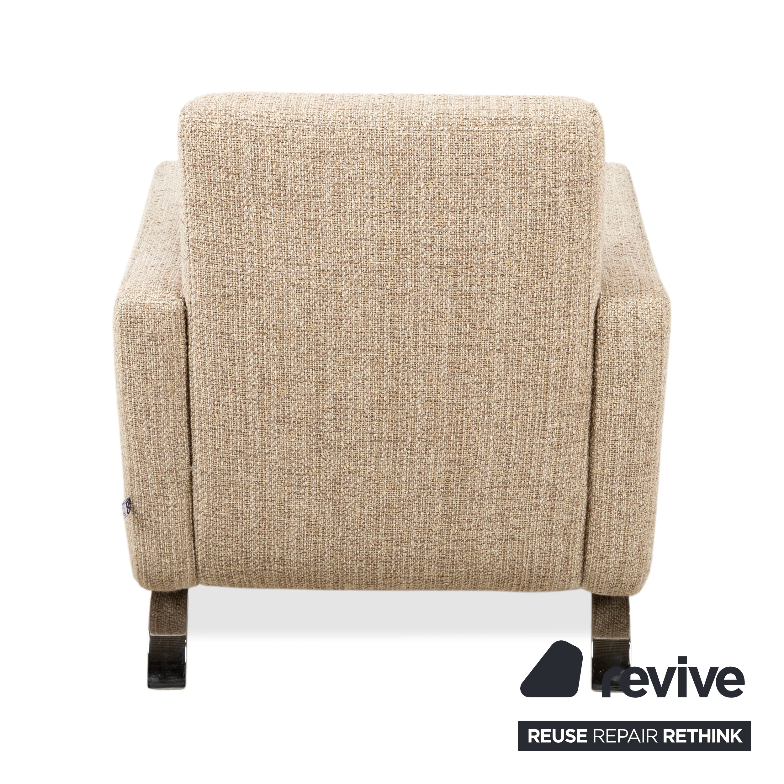 Sillón de tela BoConcept Fly crema beige gris