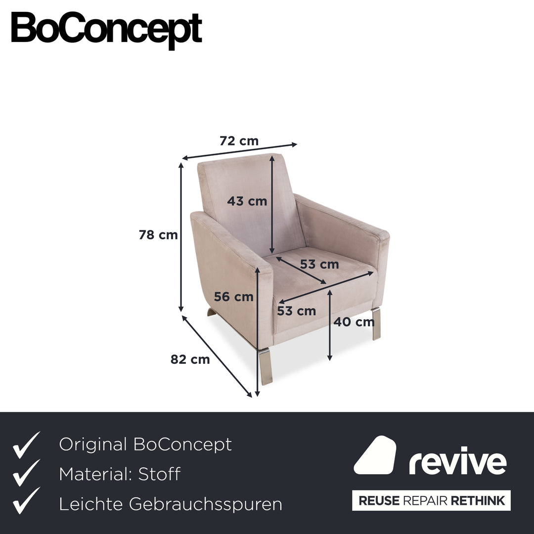 BoConcept Fly Fauteuil en tissu crème beige canapé