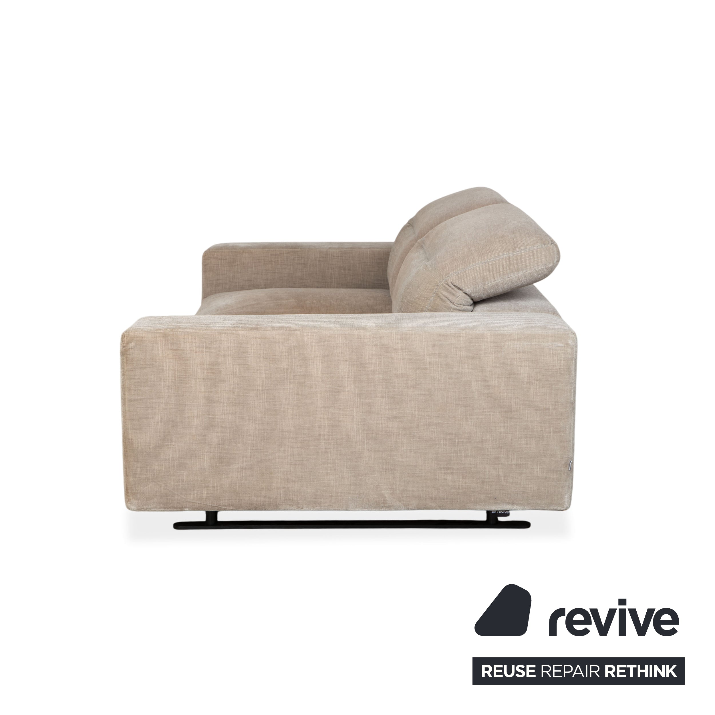 BoConcept Hampton Fabric Two-Seater Beige Sofa Couch Manual Function