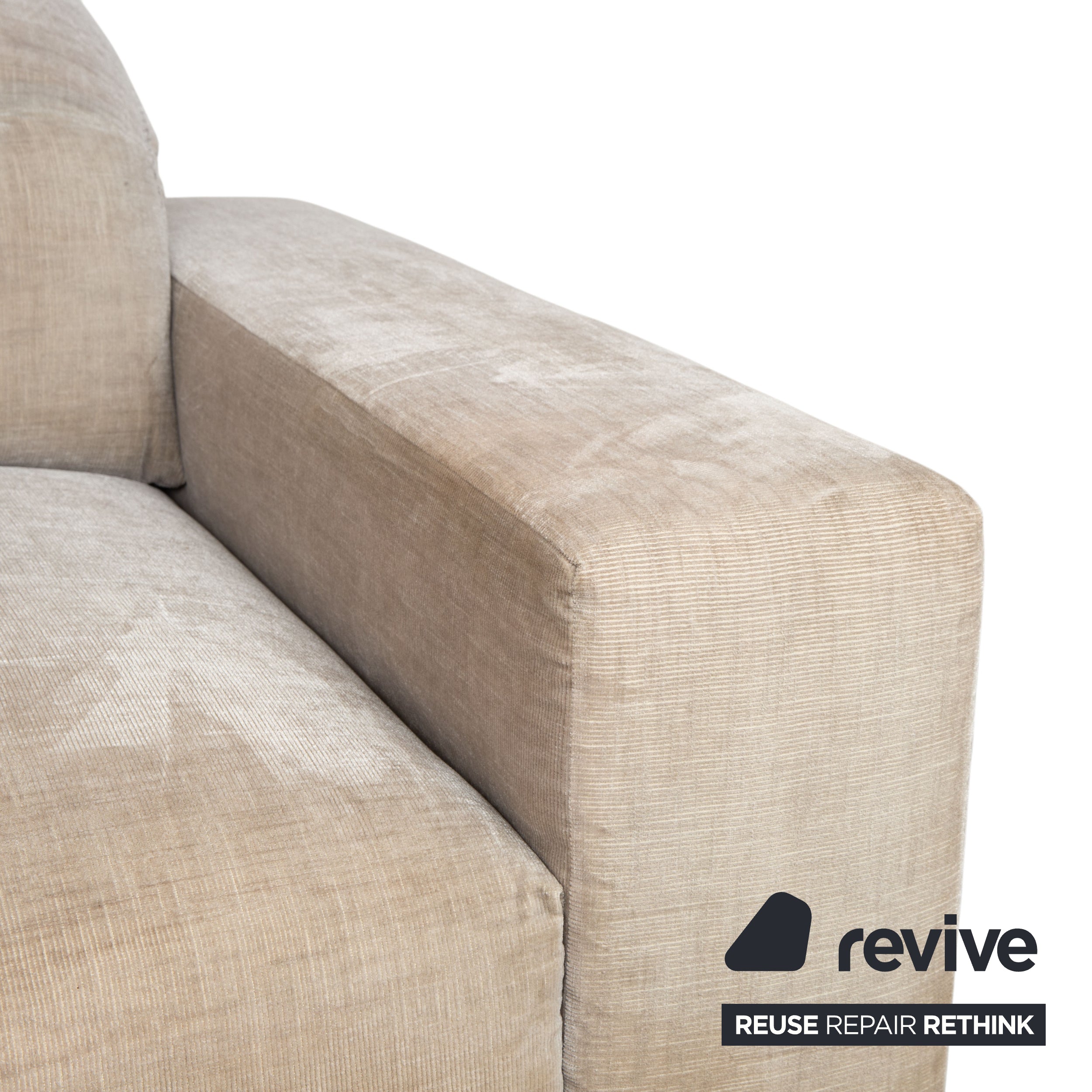 BoConcept Hampton Fabric Two-Seater Beige Sofa Couch Manual Function