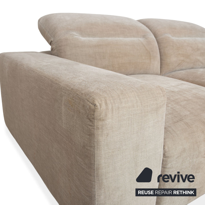 BoConcept Hampton Stoff Zweisitzer Beige Sofa Couch manuelle Funktion