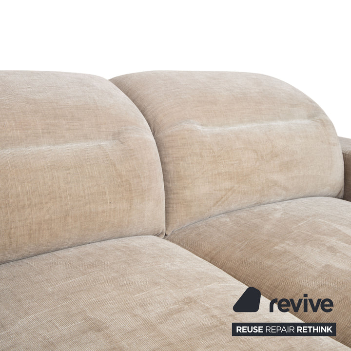 BoConcept Hampton Stoff Zweisitzer Beige Sofa Couch manuelle Funktion
