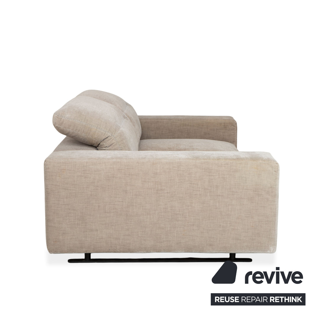 BoConcept Hampton Stoff Zweisitzer Beige Sofa Couch manuelle Funktion