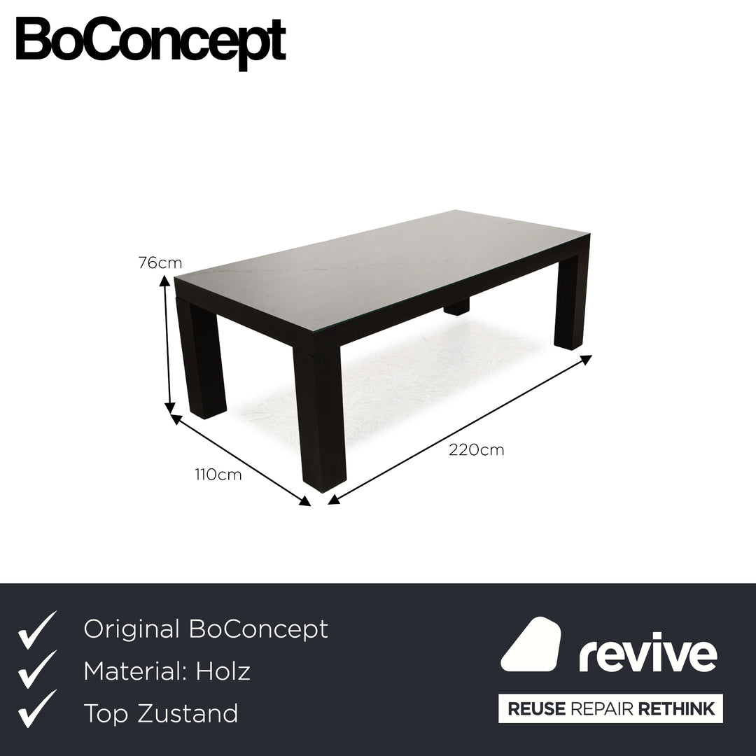 BoConcept table à manger en bois noir 220 x 110 x 76 cm