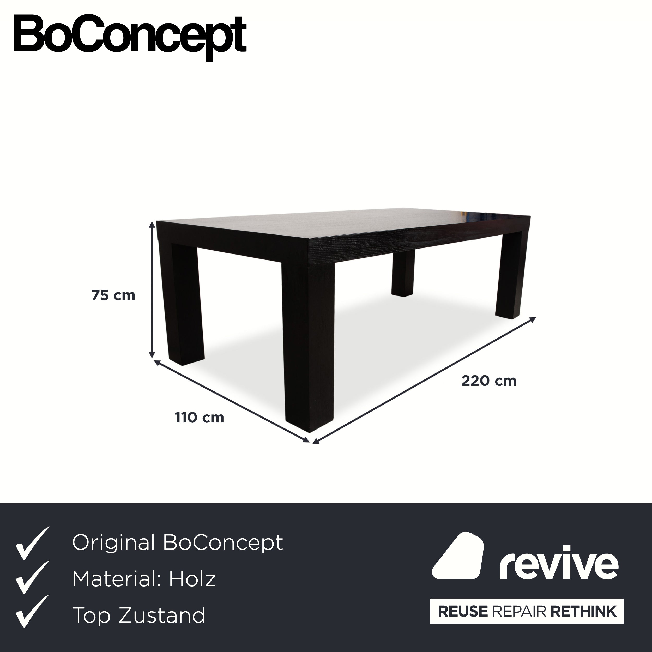 BoConcept Wooden Dining Table Black Dining Room