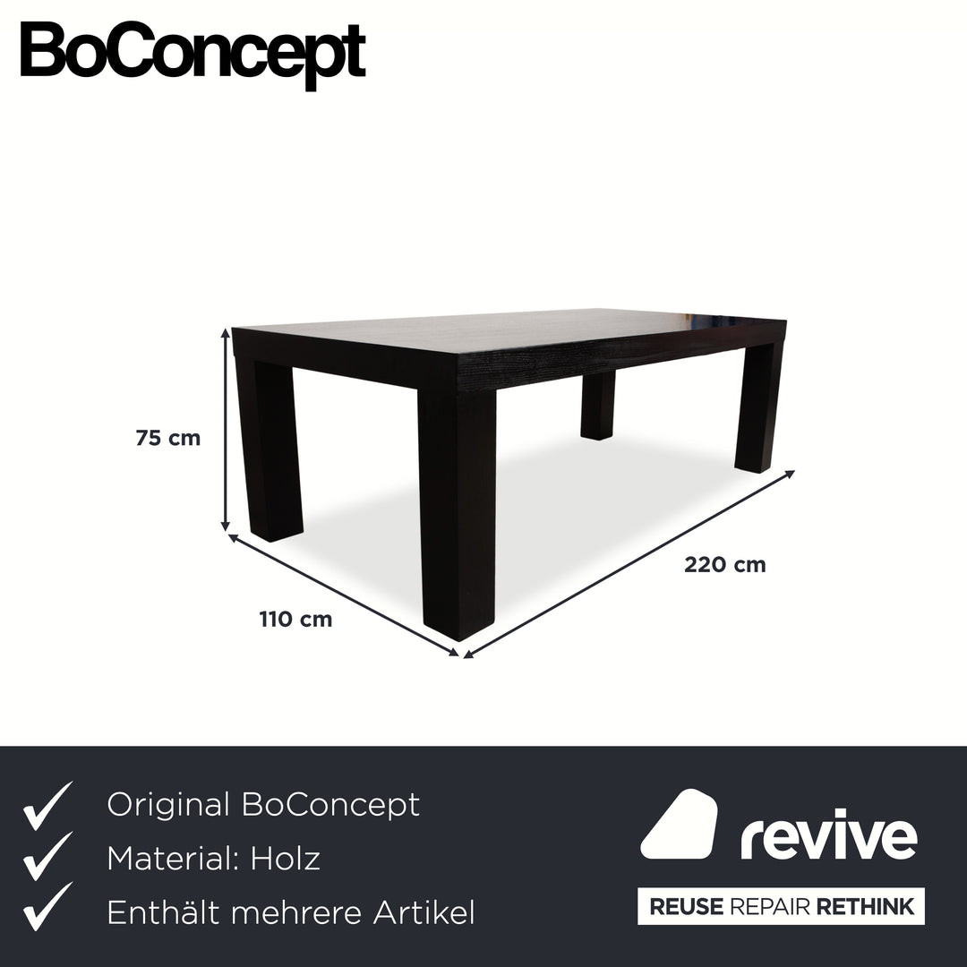 Table et banc de salle à manger en bois BoConcept, noir