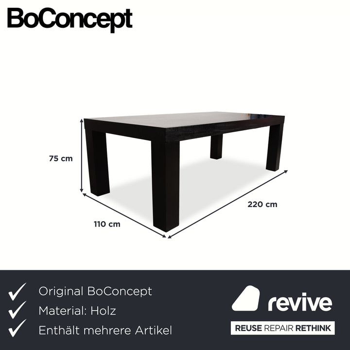 Table et banc de salle à manger en bois BoConcept, noir