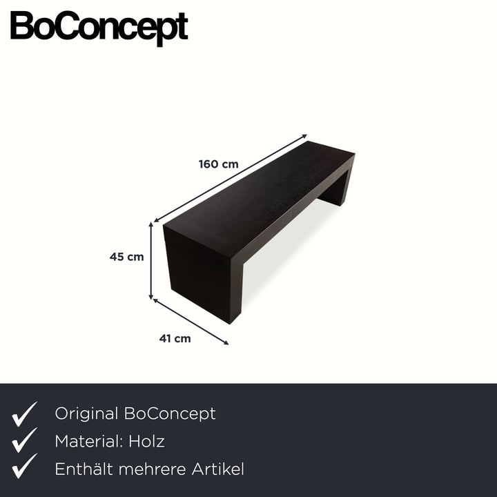 BoConcept Holz Esstisch Sitzbank Schwarz Esszimmer