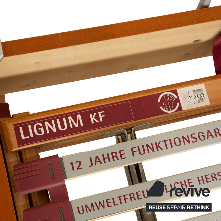 Lit en cuir et bois BoConcept marron beige