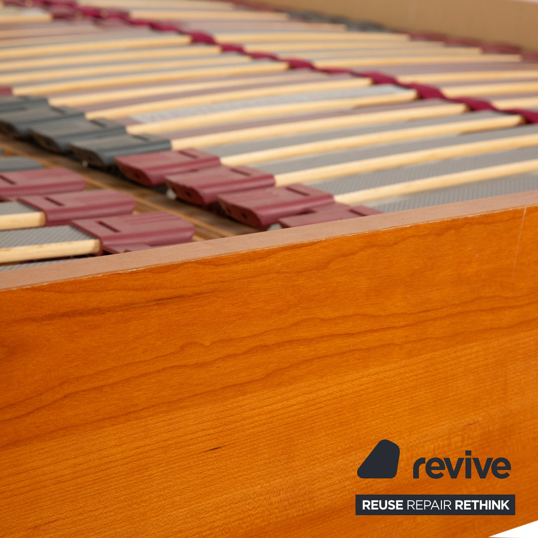 BoConcept Wood Leather Bed Brown Beige