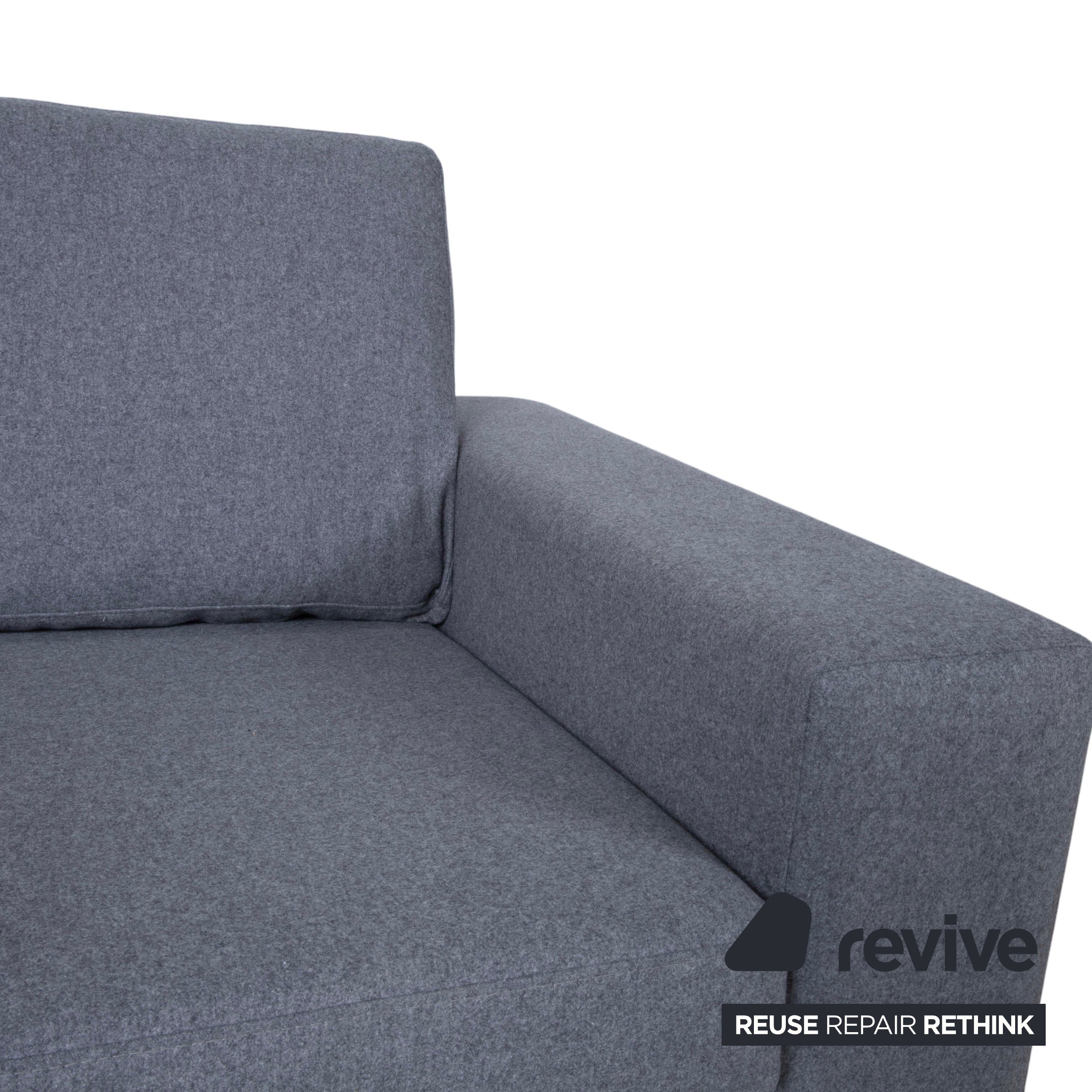 BoConcept Indivi three-seater fabric grey sofa couch