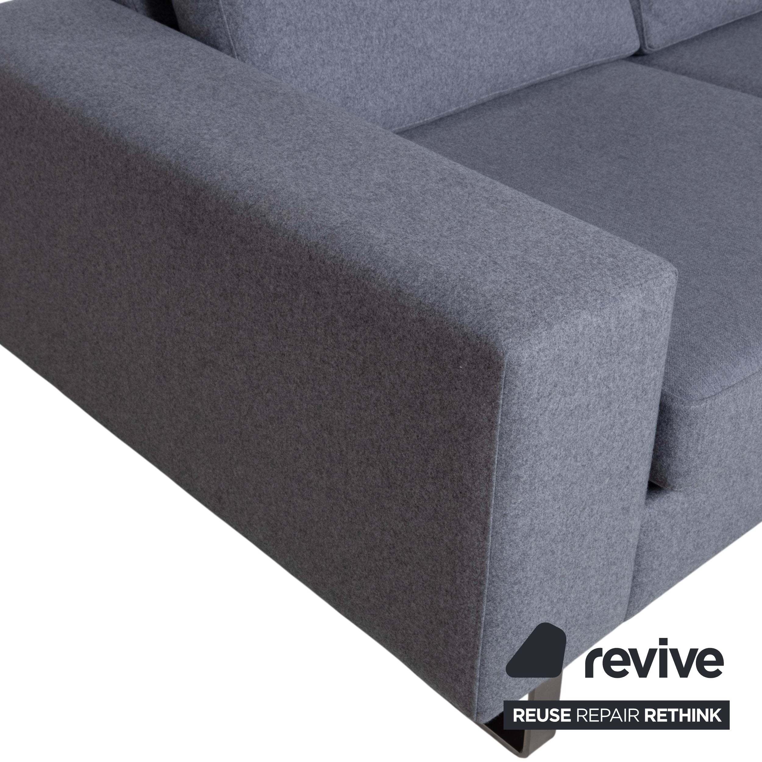 BoConcept Indivi three-seater fabric grey sofa couch