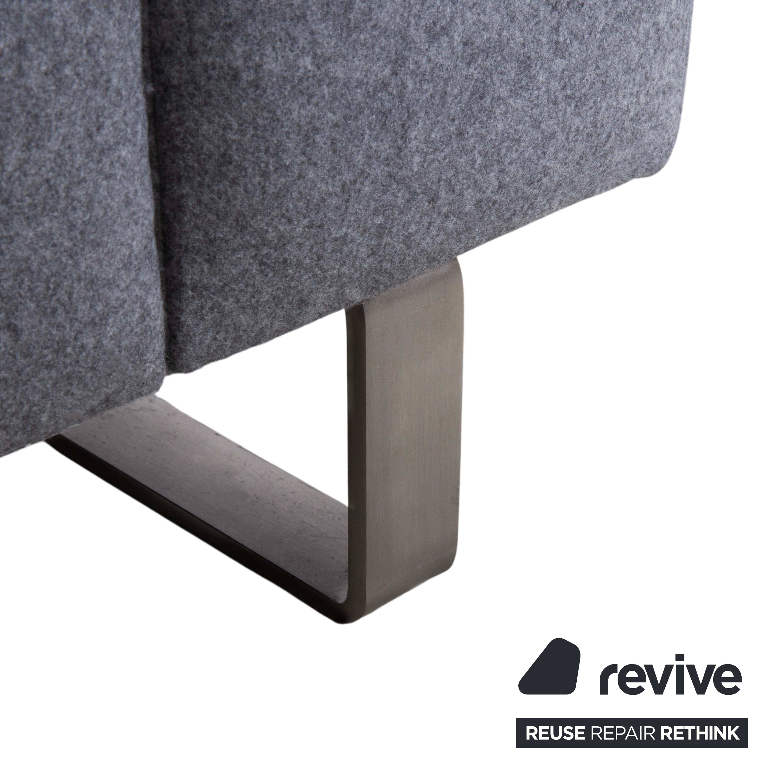 BoConcept Indivi three-seater fabric grey sofa couch