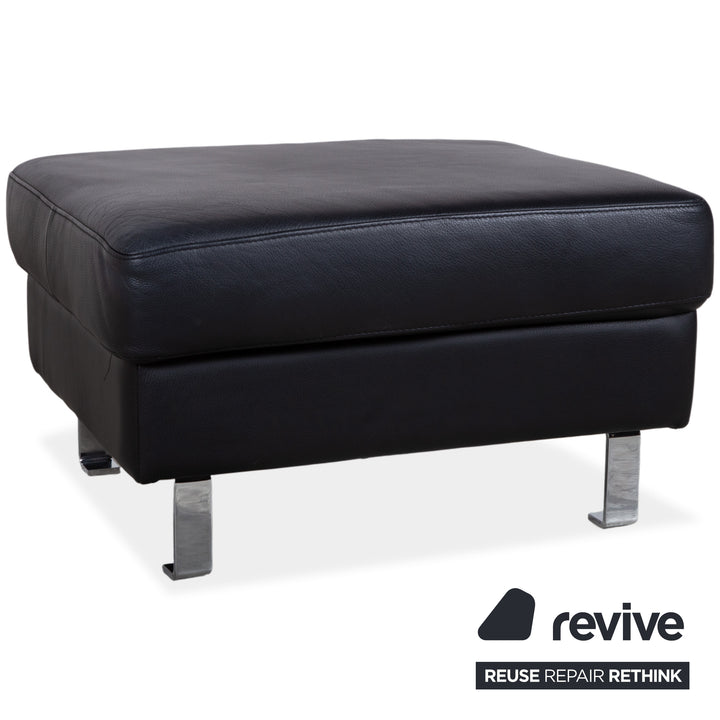 BoConcept Indivi Garnitur Leder Zweisitzer Hocker Schwarz Sofa Couch
