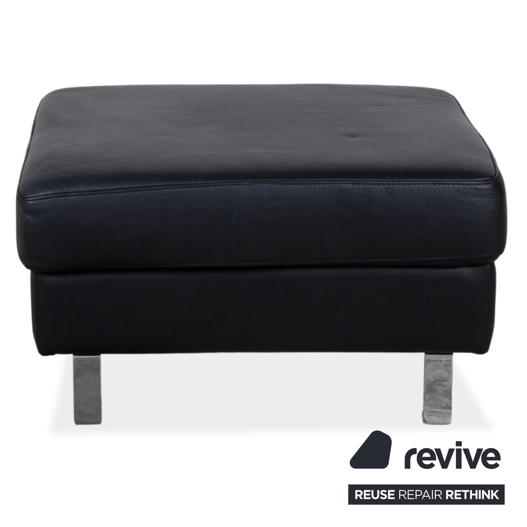 BoConcept Indivi Garnitur Leder Zweisitzer Hocker Schwarz Sofa Couch