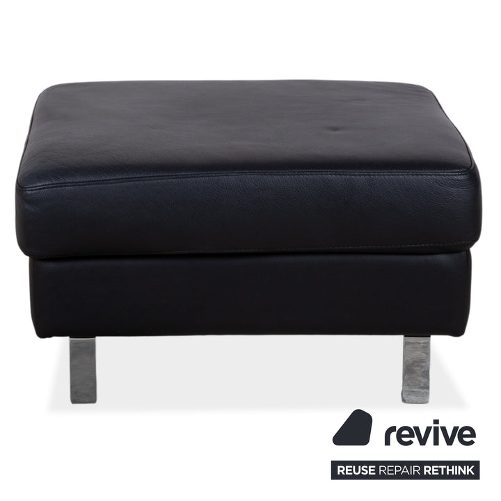 BoConcept Indivi Garnitur Leder Zweisitzer Hocker Schwarz Sofa Couch