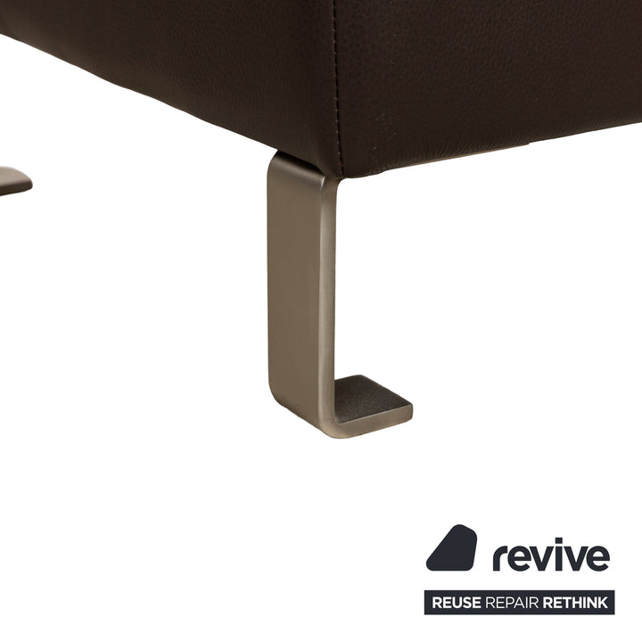 Tabouret en cuir BoConcept Indivi marron