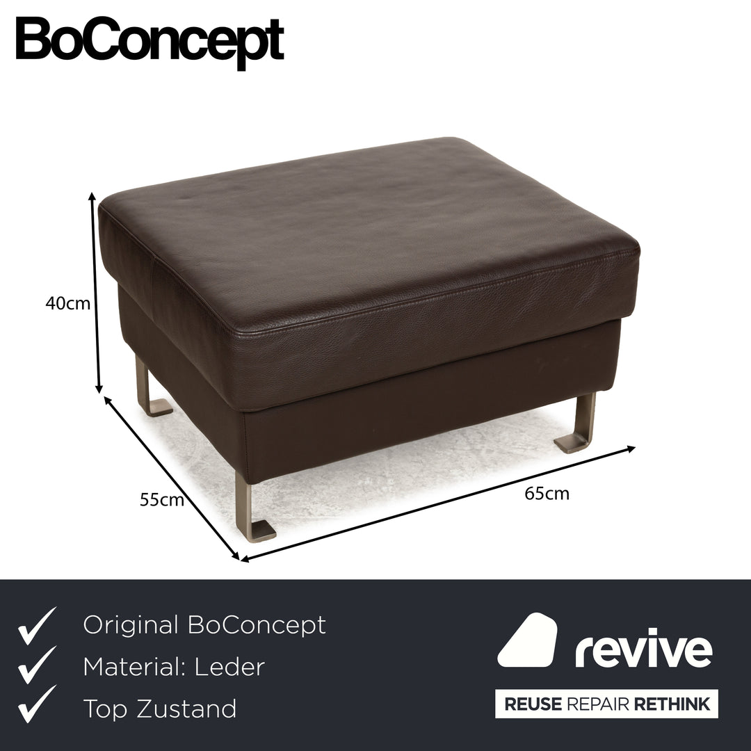 Tabouret en cuir BoConcept Indivi marron