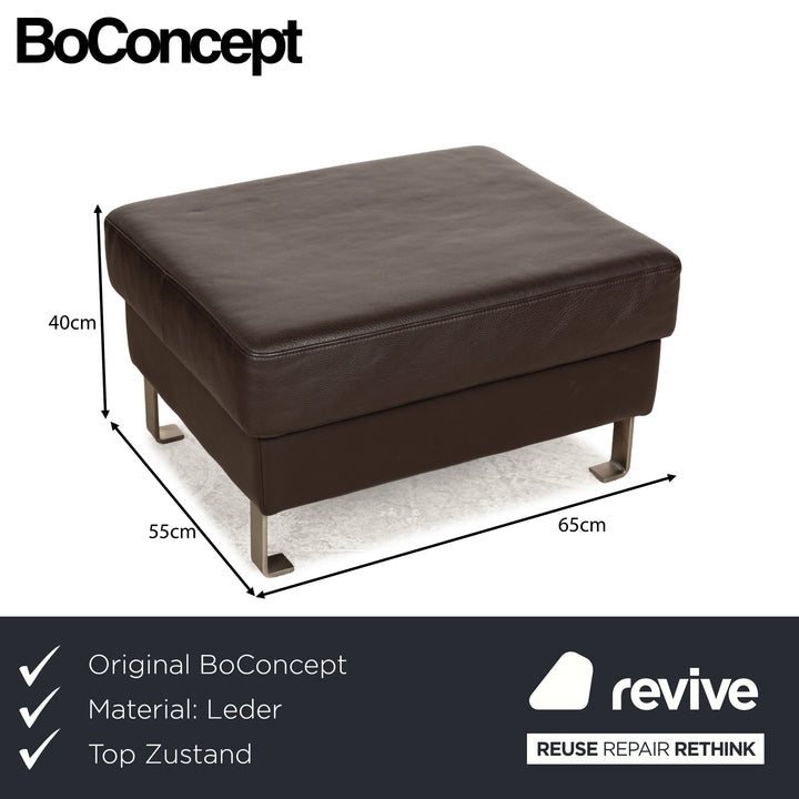 Tabouret en cuir BoConcept Indivi marron