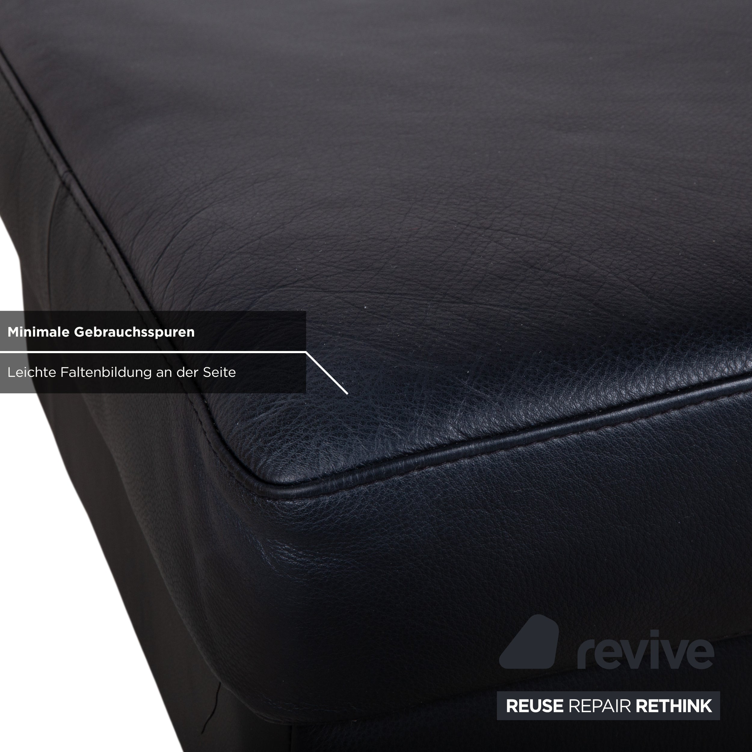 BoConcept Indivi Leder Hocker Schwarz