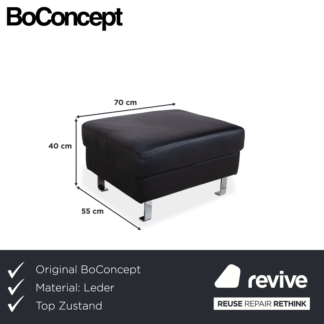 BoConcept Indivi Leder Hocker Schwarz