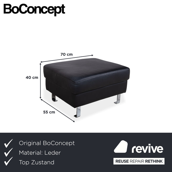 BoConcept Indivi Leder Hocker Schwarz