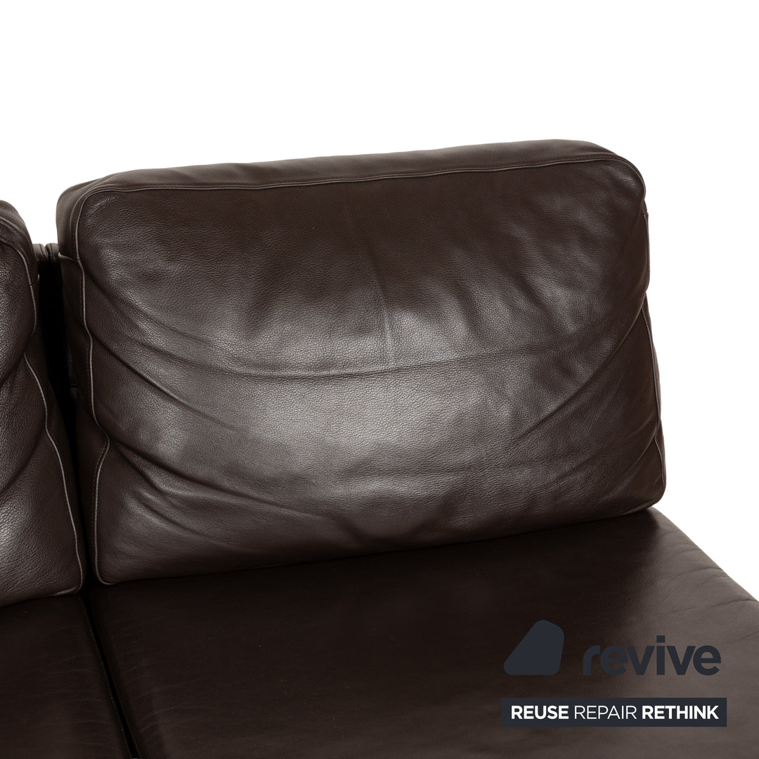 Canapé deux places en cuir marron BoConcept Indivi