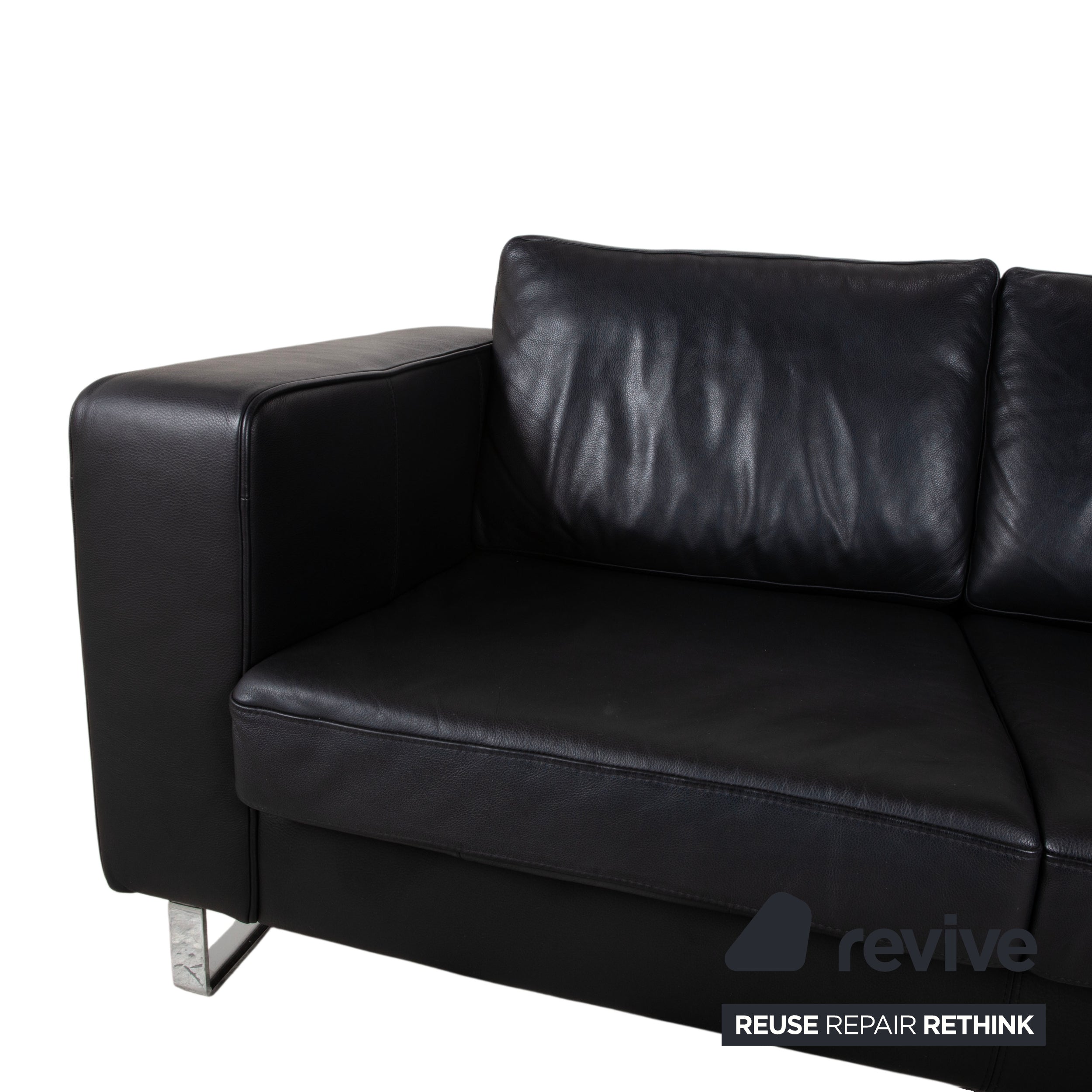 BoConcept Indivi Leather Two-Seater Black Sofa