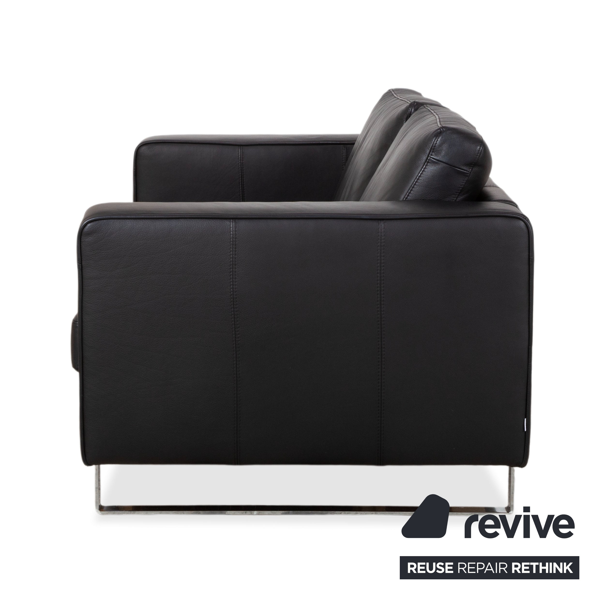 BoConcept Indivi Leder Zweisitzer Schwarz Sofa Couch
