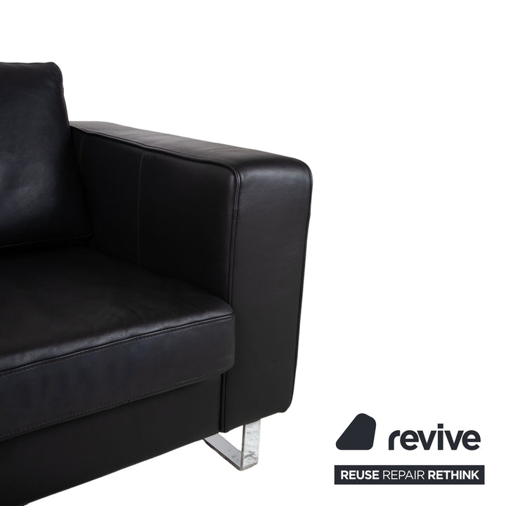 BoConcept Indivi Leder Zweisitzer Schwarz Sofa Couch