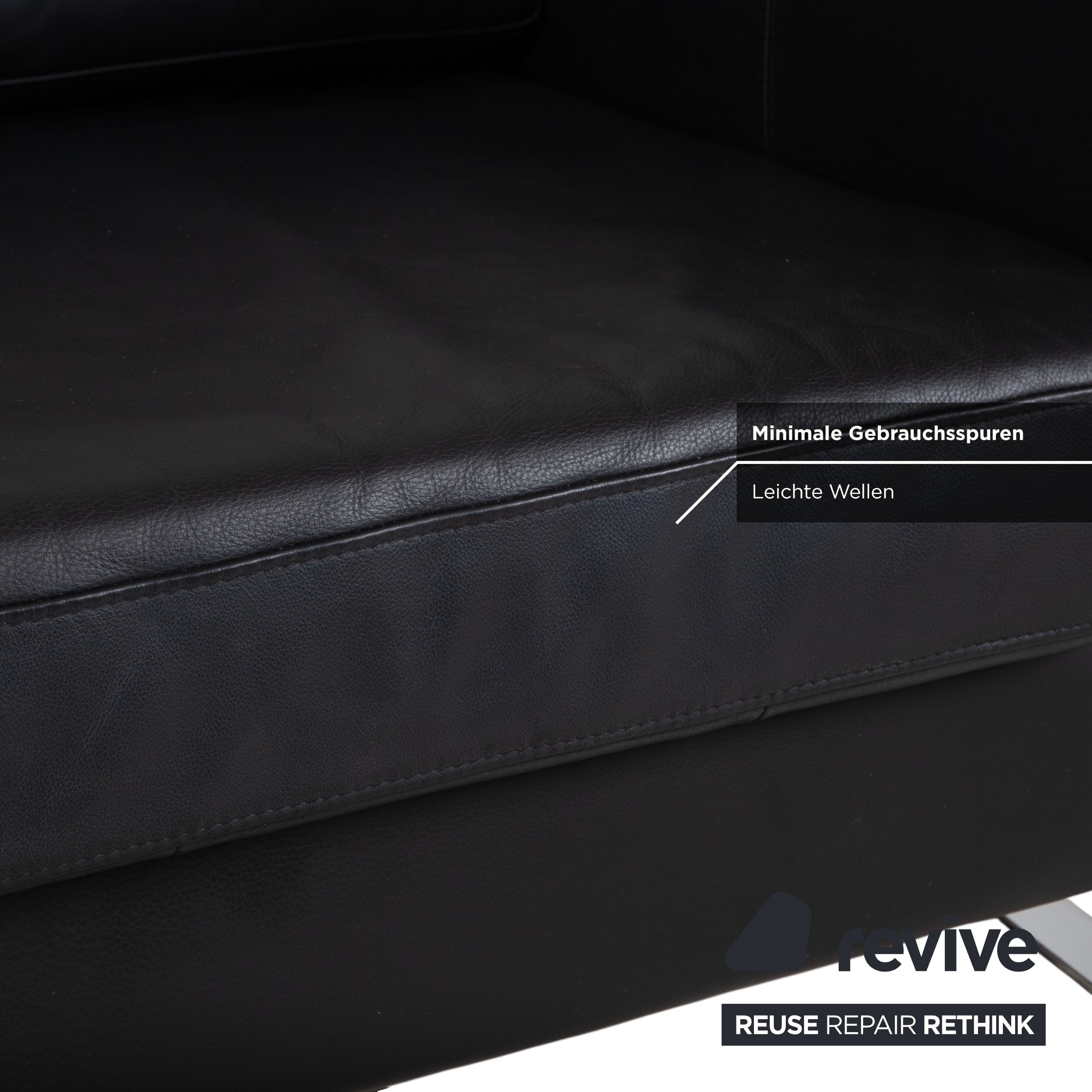 BoConcept Indivi Leder Zweisitzer Schwarz Sofa Couch